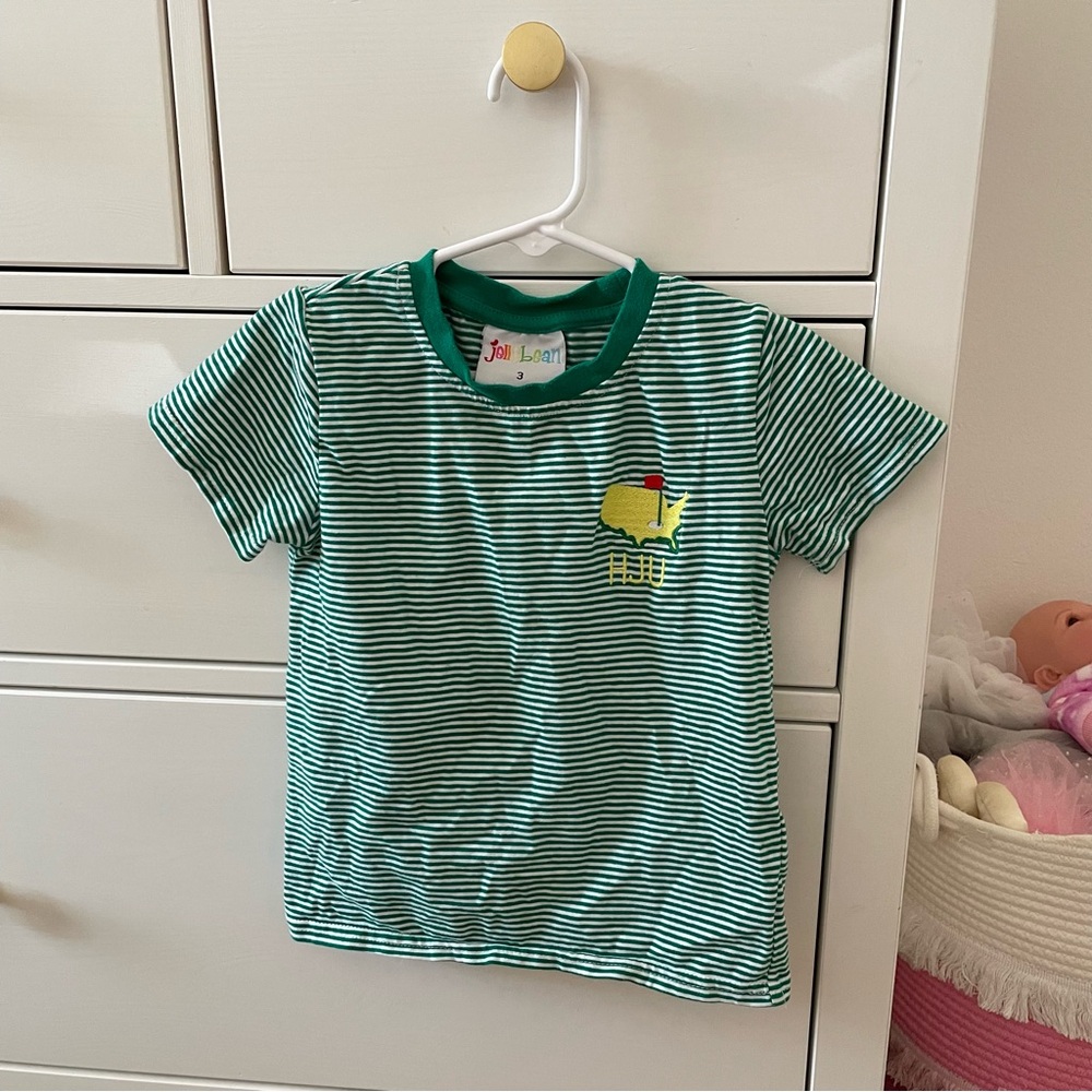 Jellybean Size 3 Masters Embroidered Logo & Embroidered Initials Shirt